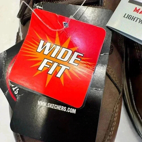 Sketchers work shoes safety toe slip resistant max cushioning size 8W - Picture 4 of 16